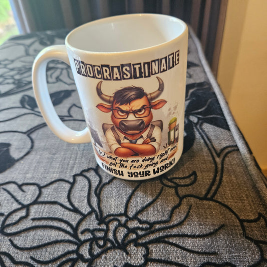 Fueled by Caffeine & Chaos Funny 15 oz Mugs